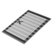 黒いスタイリッシュリボン認識度の垂直ストライプ ノートパッド (アングル)