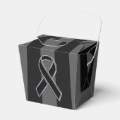 黒いスタイリッシュリボン認識度の垂直ストライプ フェイバーボックス (正面サイド)