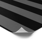 黒いスタイリッシュリボン認識度の垂直ストライプ ポスター (角)
