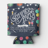 黒いスタイリッシュ夏のパーティー 缶クーラー (正面)