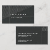 黒いスタイリッシュ 名刺 (正面/裏面)