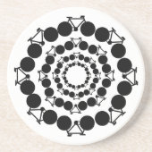 黒いスタイルの自転車曼荼羅 コースター (正面)