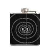 黒いスタイルのPiのための螺線形 フラスク (裏面)