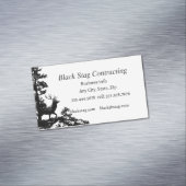 黒いスタッグの手利業者 マグネット名刺 (インサイチュ)