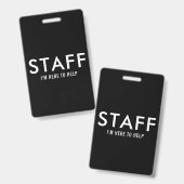 黒いスタッフが救済 バッジ (正面＆裏面)