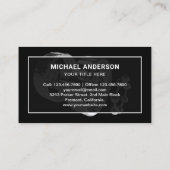 黒いスチモダンール製玉軸受金物店 名刺 (裏面)