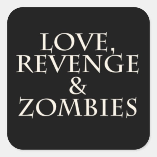 黒いステッカー スクエアシール (正面)