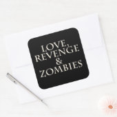 黒いステッカー スクエアシール (封筒)