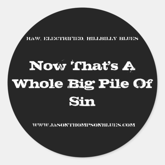 黒いステッカー ラウンドシール (正面)