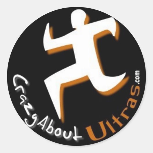 黒いステッカー ラウンドシール (正面)