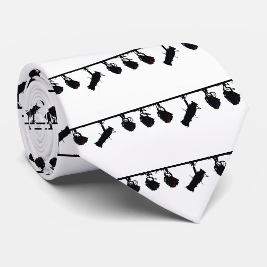 黒いステージライトはデジタルカメラのシルエットを描きます ネクタイ (ロール)