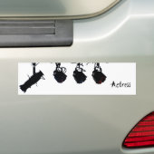 黒いステージライトはデジタルカメラのシルエットを描きます バンパーステッカー (車上)