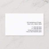 黒いストライプのパイロットまたは飛行士の名刺 名刺 (裏面)