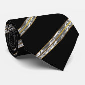 黒いストライプネクタイ ネクタイ (ロール)