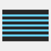 黒いストライプパターンカスタム背景 ラッピングペーパーシート (正面2)