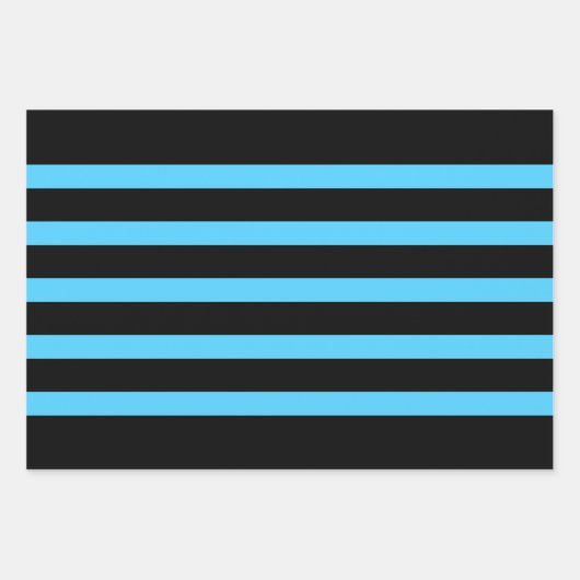 黒いストライプパターンカスタム背景 ラッピングペーパーシート (正面2)