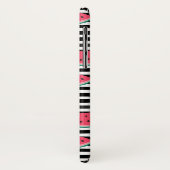 黒いストライプ及び白いパターンの甘いスイカ Case-Mate iPhoneケース (裏面/左)