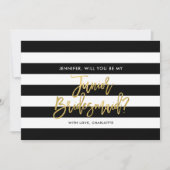 黒いストライプ服を着たら僕の下の花嫁だ 招待状 (正面)