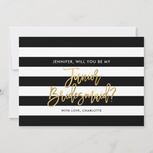 黒いストライプ服を着たら僕の下の花嫁だ 招待状 (正面)