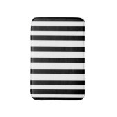 黒いストライプ バスマット (正面縦)