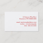 黒いストライプ 名刺 (裏面)