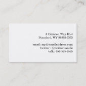 黒いストライプ 名刺 (裏面)