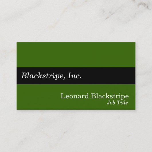 黒いストライプ 名刺 (正面)