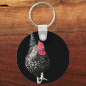 黒いストラッティングコケレルNo 3 キーホルダー (裏面)