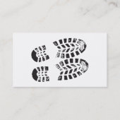 黒いスニーカー及び白い押印 名刺 (裏面)