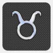 黒いスネークスキンの上にTaurusのようなクローム スクエアシール (正面)