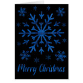 黒いスノーフレークを切り取った青と黒の格子縞 (正面)