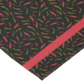 黒いスパイシーなメキシコ料理の赤と緑のチリ テーブルクロス (アングル)