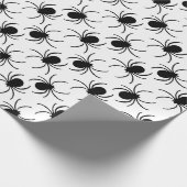 黒いスパイダーハロウィンパターン ラッピングペーパー (角)