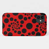 黒いスパイラルドット – 独自のカスタマイズ Case-Mate iPhoneケース (裏面(横))