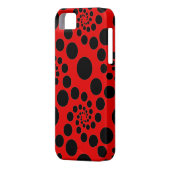 黒いスパイラルドット – 独自のカスタマイズ Case-Mate iPhoneケース (裏面左)