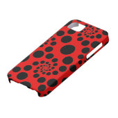 黒いスパイラルドット – 独自のカスタマイズ Case-Mate iPhoneケース (下部)