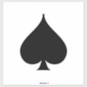 黒いスペード記号 シール (シート)