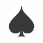 黒いスペード記号 シール (正面)