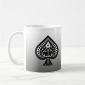黒いスペード: ポーカーカードのスーツ: コーヒー・マグ: ジャック コーヒーマグカップ (左)