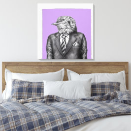 黒いスーツを着た死んだ鳥（すみれ） キャンバスプリント