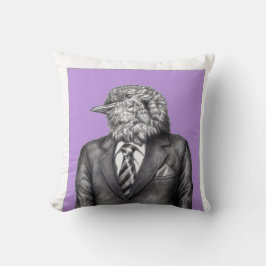 黒いスーツを着た死んだ鳥（すみれ） クッション