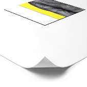 黒いスーツを着た死んだ鳥(レトロ黄) ポスター (角)