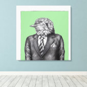 黒いスーツを着た死んだ鳥（萌黄） キャンバスプリント (インサイチュ (ウッドフロア))