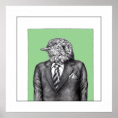 黒いスーツを着た死んだ鳥（萌黄） ポスター (正面)