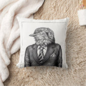 黒いスーツを着た死んだ鳥（雪） クッション (ブランケット)