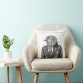 黒いスーツを着た死んだ鳥（雪） クッション (椅子)