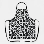 黒いス絵を描プラッシュパターン エプロン (正面)