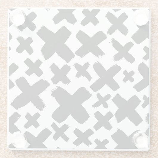 黒いス絵を描プラッシュパターン ガラスコースター (裏面)