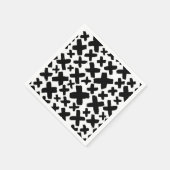 黒いス絵を描プラッシュパターン スタンダードカクテルナプキン (角)