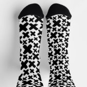 黒いス絵を描プラッシュパターン ソックス (上部)